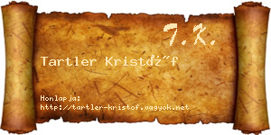 Tartler Kristóf névjegykártya